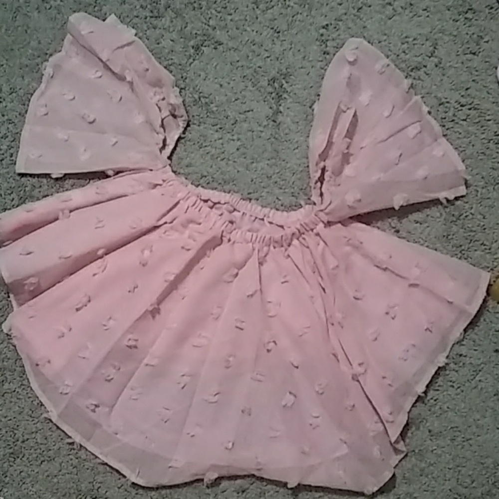 Pink off shoulder top